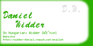 daniel widder business card